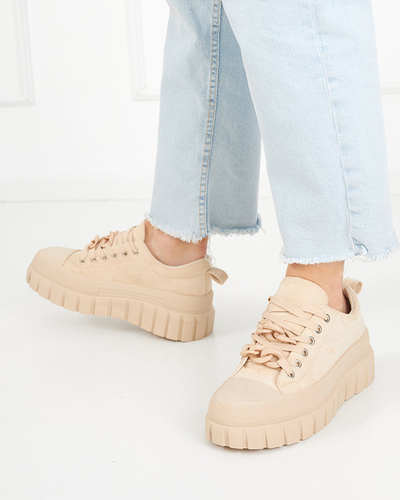 Baskets hautes beiges pour femmes Mishta - Footwear