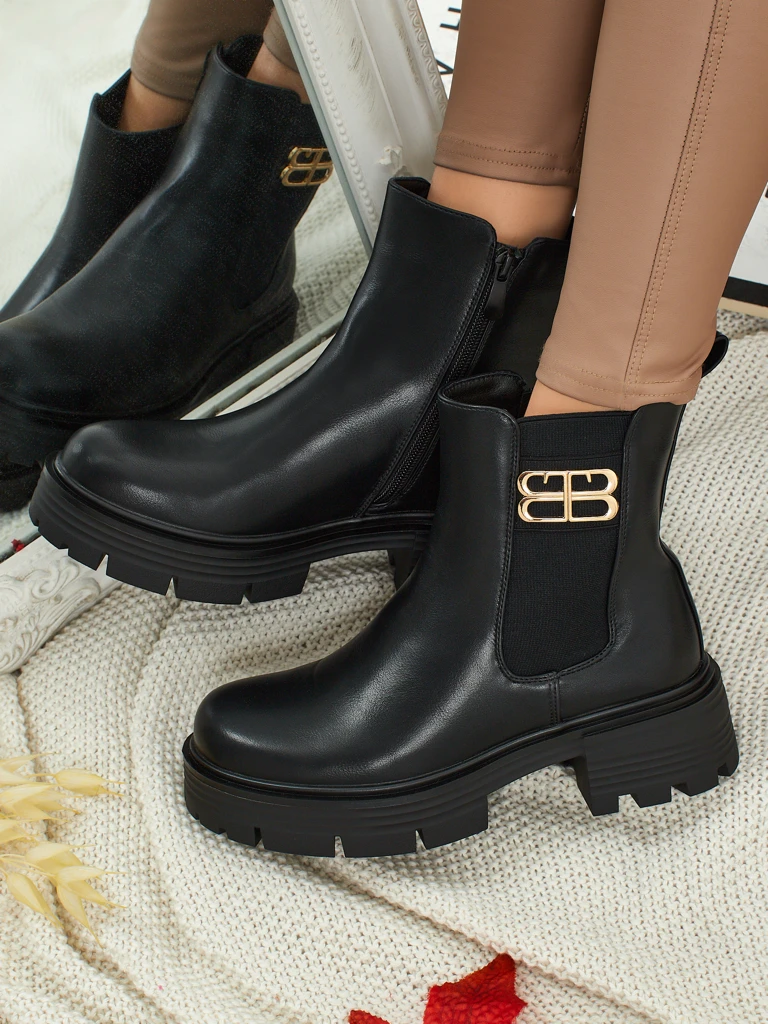 Bottines pour femmes en cuir écologique Fravine