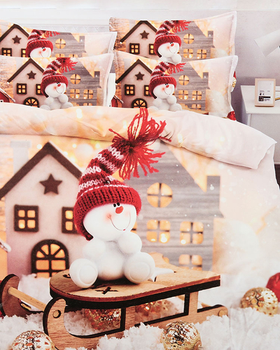 Royalfashion Literie de Noël 140x200 ensemble de 4 PIÈCES