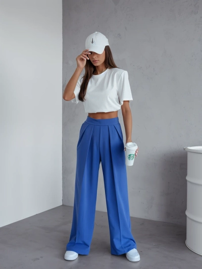 Pantalons larges pour femmes Royalfashion avec plis