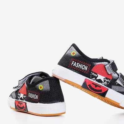 Baskets garçons noires avec décorations Tamaro - Chaussures