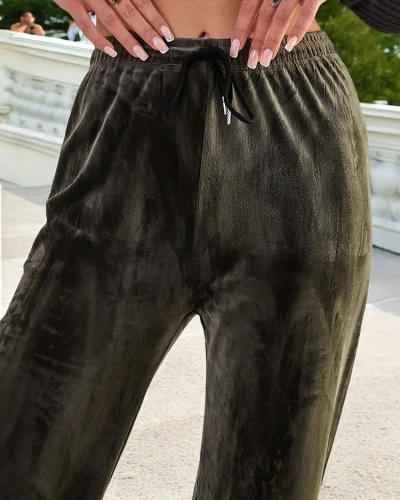 Royalfashion Pantalon de survêtement femme a'la velour