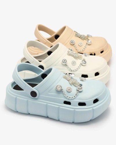 Royalfashion Tongs en caoutchouc pour femme blanc Kooranza