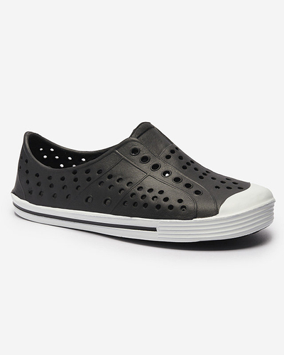 Baskets enfant en caoutchouc noir ajouré Jiteri - Chaussures