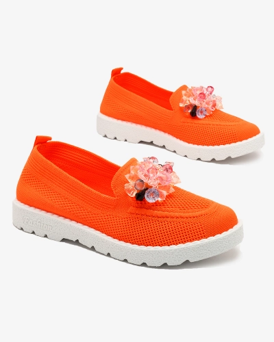 Royalfashion Demi-pointes à enfiler pour femmes Orange Enweta