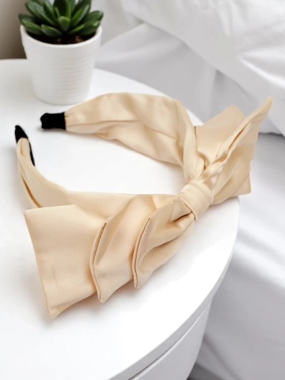 Royalfashion Serre-tête en satin avec nœud Celine