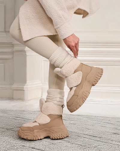 Royalfashion Bottes de neige pour femme avec peau de mouton Segulla