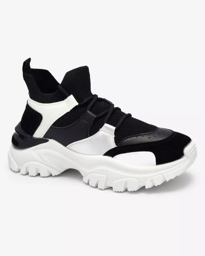 Baskets de sport blanches et noires pour femme Ziragga- Footwear