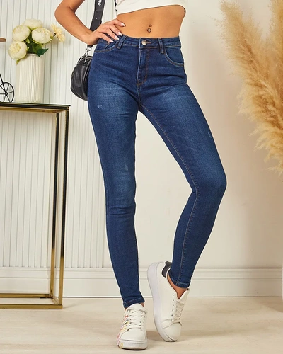 Royalfashion Jean fuselé en coton pour femme