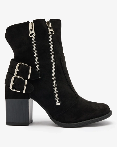 Royalfashion Bottes noires pour femme avec embellissement Feirrgo