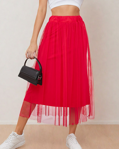 Royalfashion Jupe midi double épaisseur pour femme