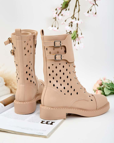 Royalfashion Bottes ajourées à lacets pour femme Belsel
