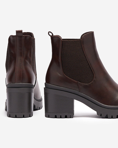 OUTLET Bottes pour femmes sur tige marron foncé Foccillo- Footwear