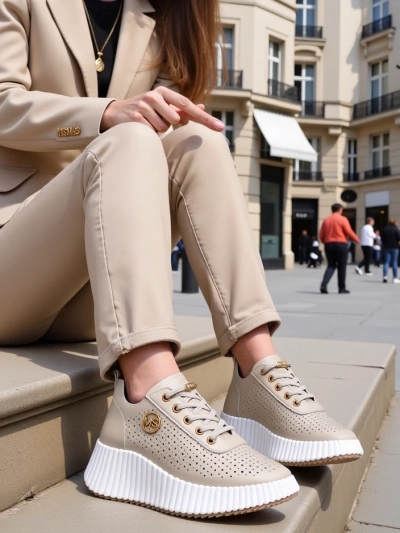 Royalfashion Baskets sportives à lacets pour femmes Jovenes
