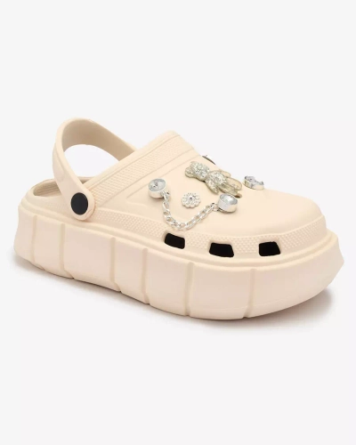 Royalfashion Tongs en caoutchouc crème pour femme Kooranza