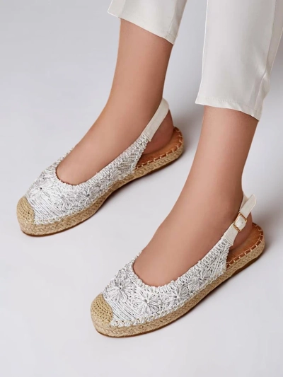 Royalfashion Espadrilles pour femmes avec broderie décorative