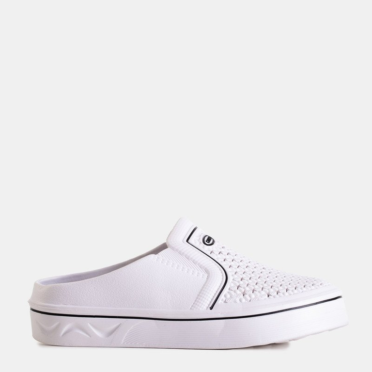 Pantoufles de piscine en caoutchouc blanc Sunsino pour femmes - Chaussures