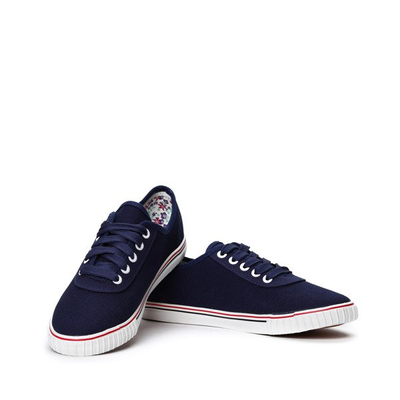Granatowe, sportowe tenisówki Sunny- Obuwie