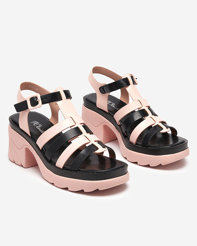 OUTLET Sandales à talons femme roses Agraves - Footwear