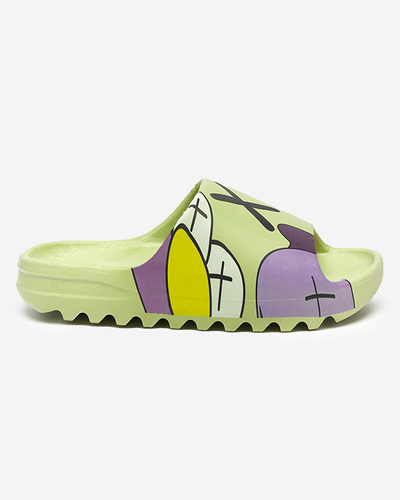 Pantoufles pour femmes vertes par Elmino - Chaussures