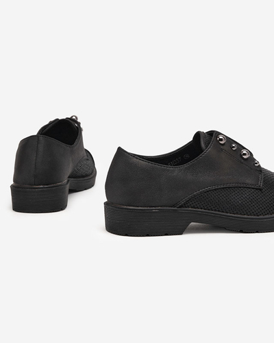 OUTLET Chaussures en cuir écologique pour femmes noires Sudi- Footwear