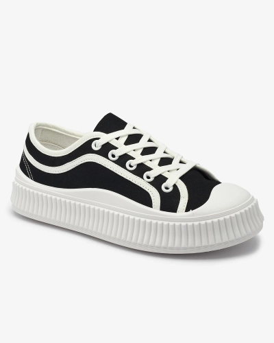 OUTLET Royalfashion Baskets décontractées pour femme de couleur noire Lerianna