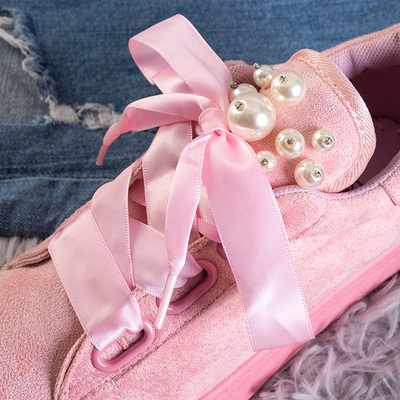 Baskets enfant rose pâle avec perles Nixie - Footwear