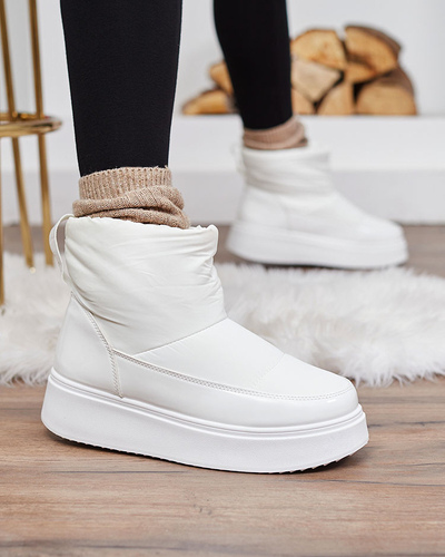 Royalfashion White Maderta bottes de neige à enfiler pour femme