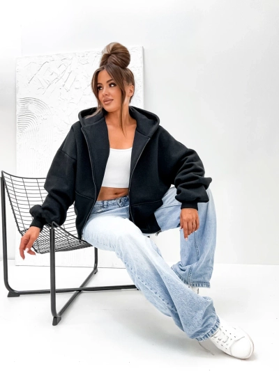 Royalfashion Sweat à capuche en coton molletonné pour femme Butterfly