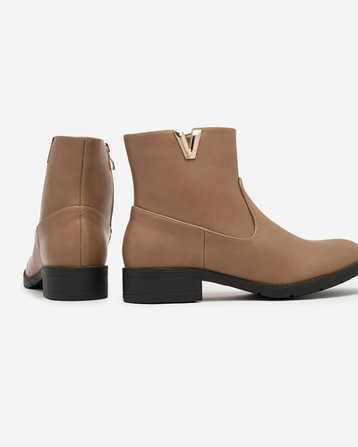 Royalfashion Bottes Perfoler pour femmes marron clair