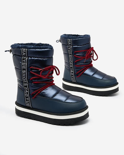 Royalfashion Bottes de neige pour femmes bleu marine Gepanden