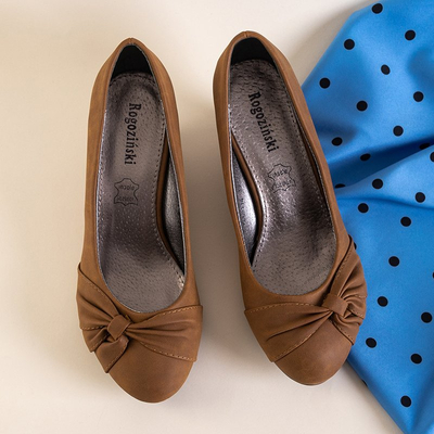 Escarpins compensés camel femme Nicolas - Chaussures