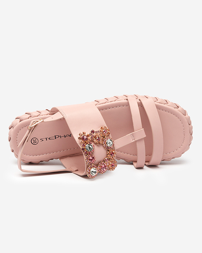 Sandales rose clair pour femme avec boucle décorative Govy - Footwear