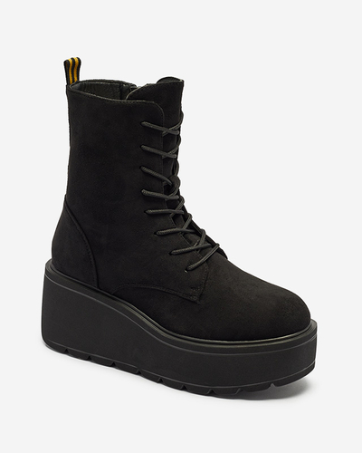 Bottines compensées noires Jeanne - Chaussures
