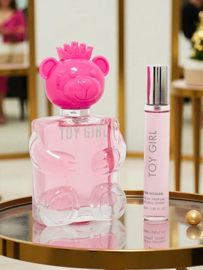 Coffret Eau de parfum inspirée et vaporisateur de sac pour femme Toy Girl Pink