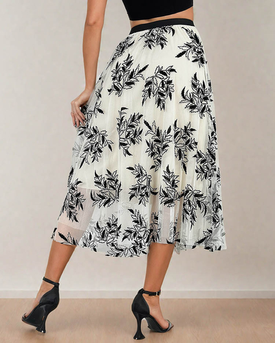Royalfashion Jupe midi double épaisseur pour femme