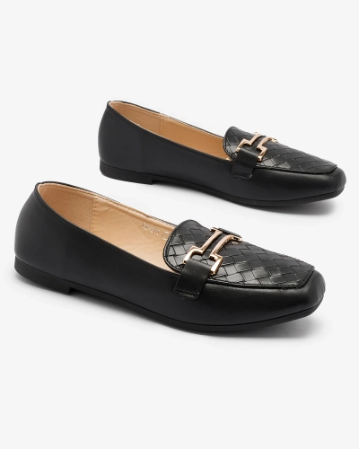 Royalfashion Mocassins femme noir Bulerol