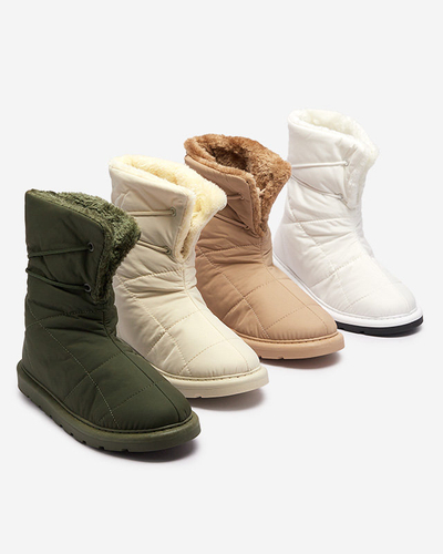 Beige chaussures pour femmes a'la bottes de neige Amirfu- Footwear