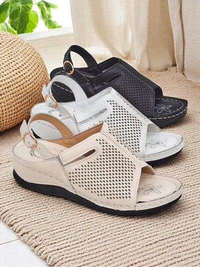Royalfashion Sandales compensées pour femmes Mira