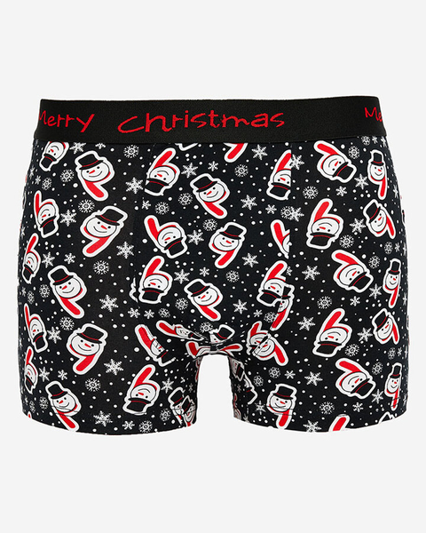 Royalfashion Boxer noir de Noël pour homme