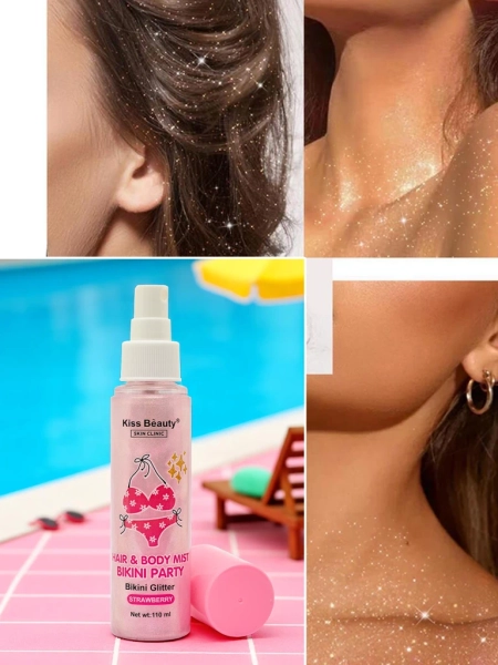 Summer Spray - Enlumineur Liquide pour Cheveux et Corps Fraise