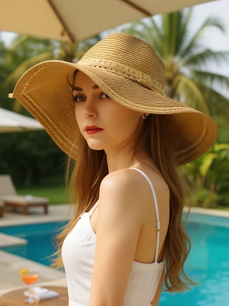 Chapeau de paille pour femme Royalfashion Falina