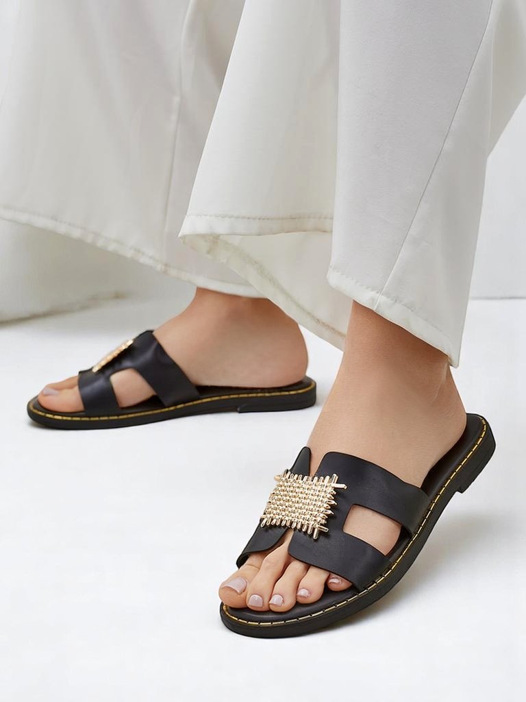 Royalfashion mules ornées pour femmes Crattes