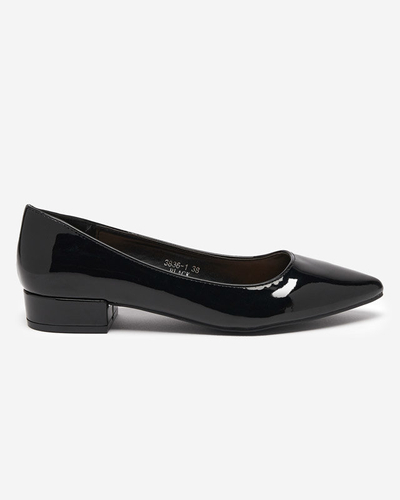 OUTLET Escarpins à talon plat laqués en noir Oki- Footwear