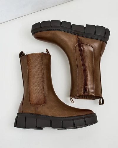 Royalfashion Bottes à plateforme pour femmes Couell