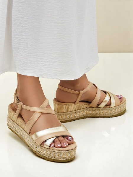 Royalfashion Sandales compensées pour femmes Eylaas