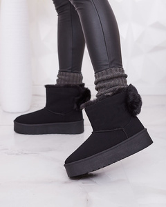 Royalfashion Bottes femmes a'la snow boots en noir Goroggo