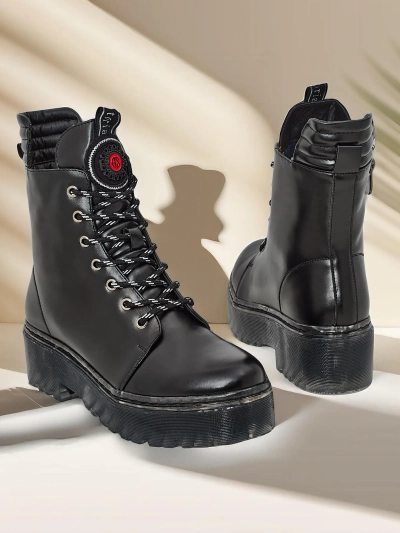 Royalfashion Bottines pour femmes en cuir éco-travail Fewor