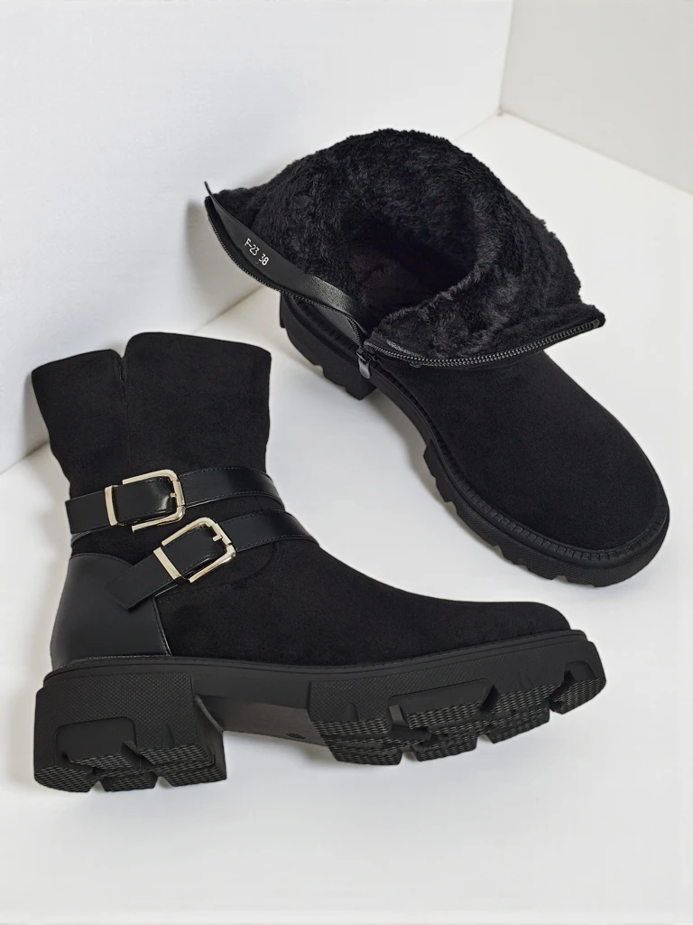 Bottines hautes pour femmes en éco-daim Callire