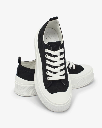 OUTLET Royalfashion Baskets de sport noires à plateforme Luceri